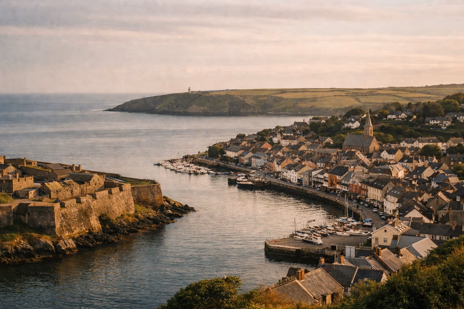 Charles Fort overlooking the harbor and town of Kinsale on Ireland's southern coast.
