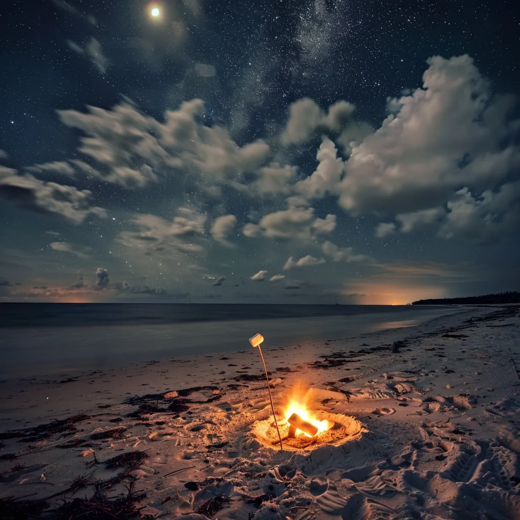 Beach at night