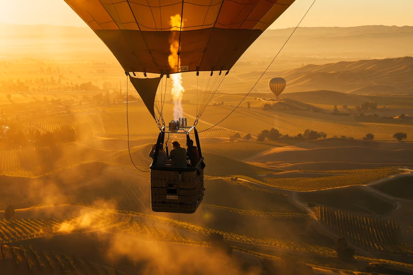 Temecula: Private Hot Air Balloon Ride for 2 with Champagne