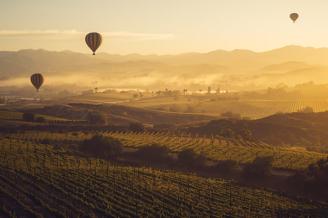Temecula: Sunrise Hot Air Balloon Ride with Champagne