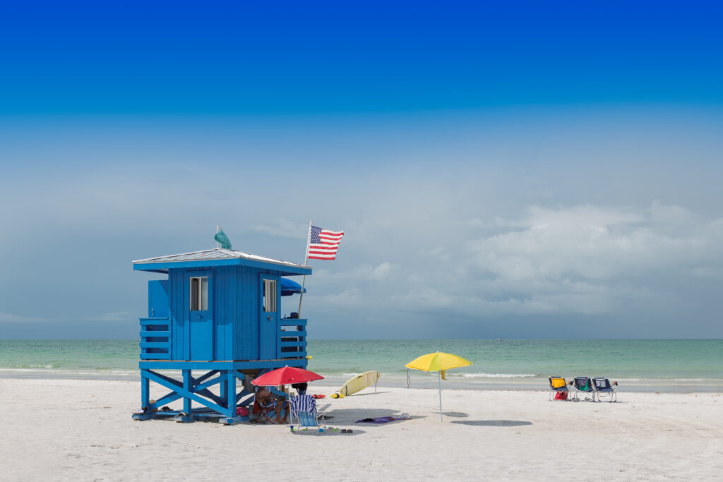 Lifeguard house - Siesta Key Beach, Sarasota, Florida, USA