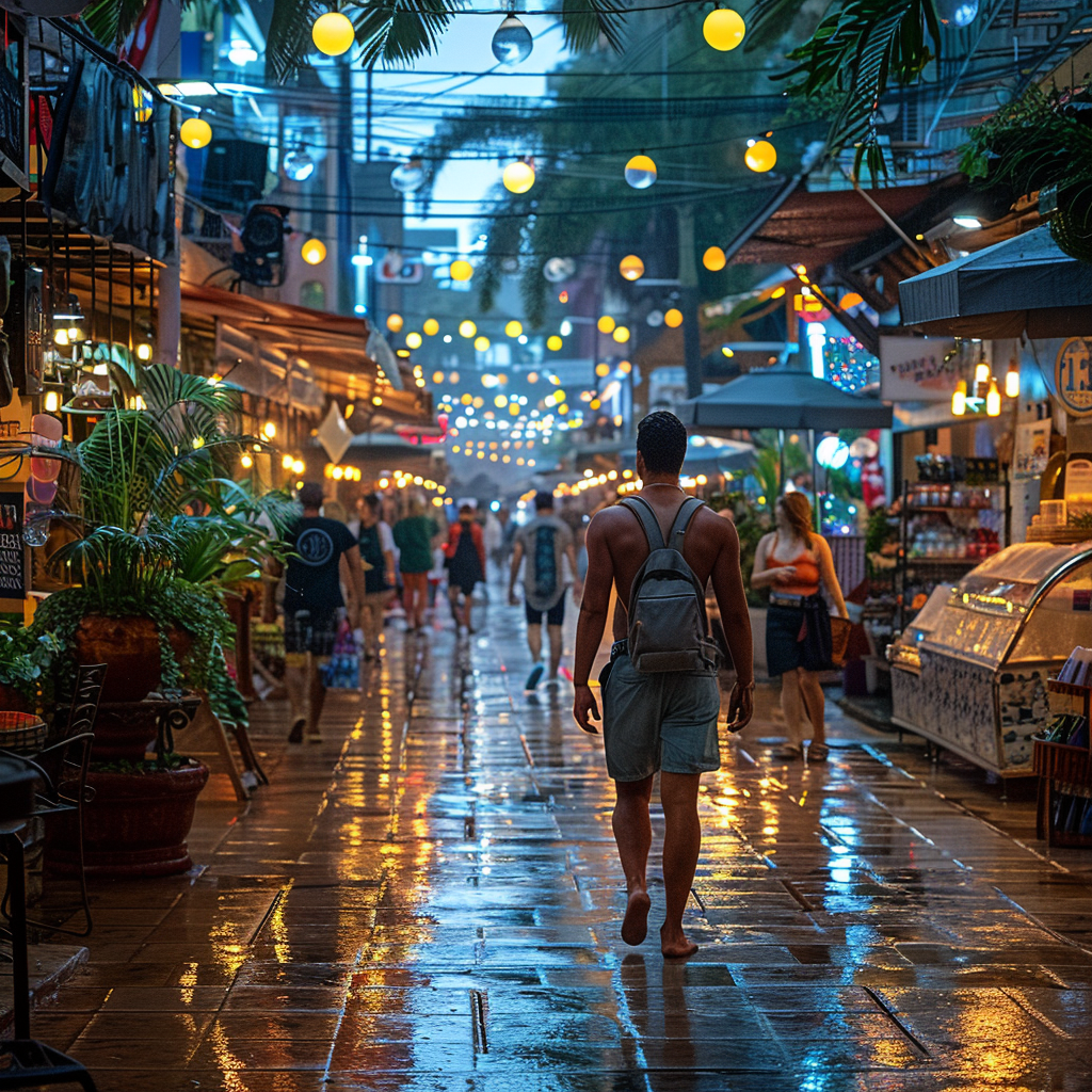 Walking down San Jose streets, Costa Rica